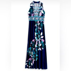 Get ready for summer!!!  Sleeveless maxi dress with gorgeous gemstone colors